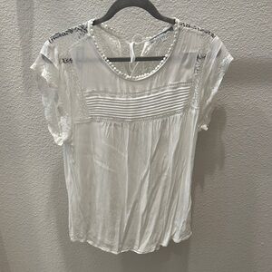 Daniel Rainn White Lace Blouse